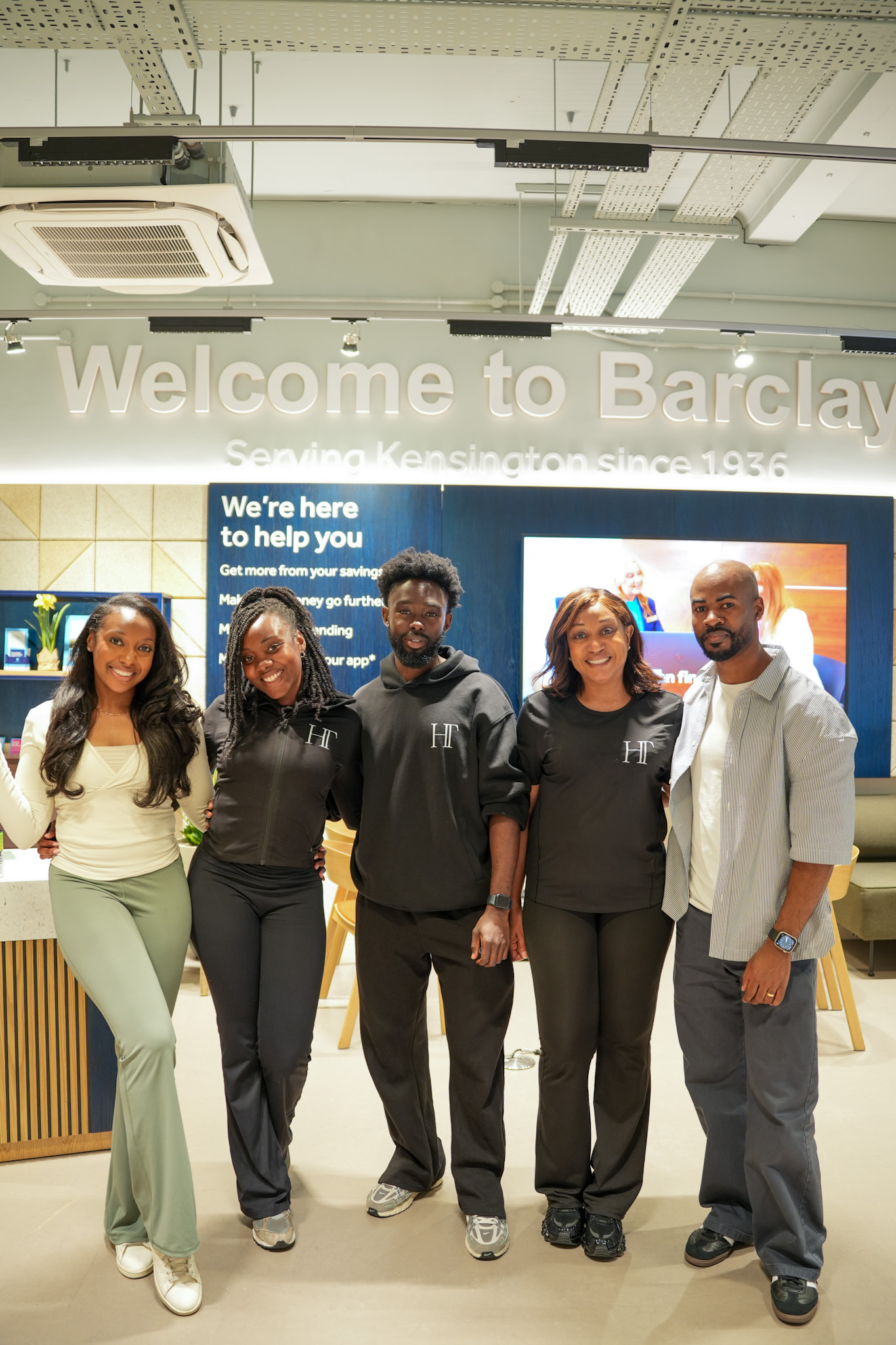 Corporate Pilates stretch session at Barclays, delivered by Heaven's Touch Therapy